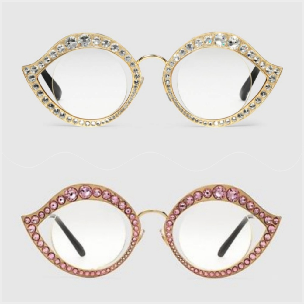 🍒NIB🍒 GUCCI RUNWAY SUNGLASSES SWAROVSKI CRYSTAL - Picture 2 of 8